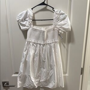 Sunday Best Textured White Mini Dress